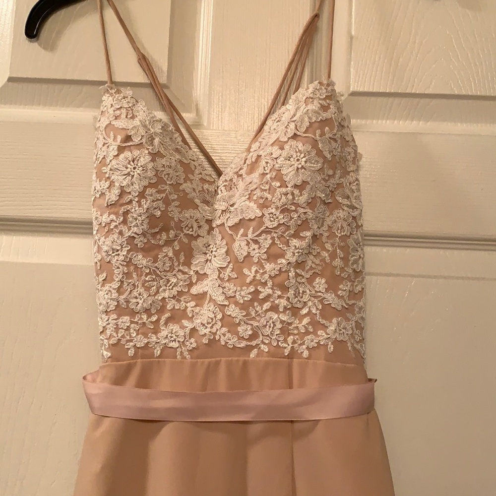 Floor length bridesmaid dress